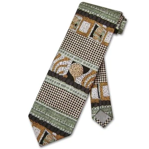 Corbata de cuello Antonio Ricci de seda hecha en ITALIA diseño geométrico para hombre #3107-4 - Imagen 1 de 2