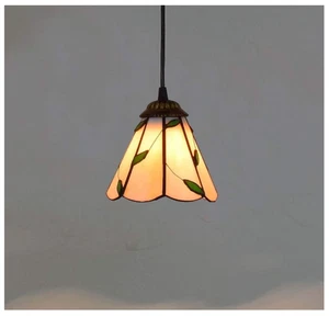 new TOCHANGE • TIFFANY STYLE PENDANT ceiling light PASTORAL STAINED GLASS 6" - Picture 1 of 4