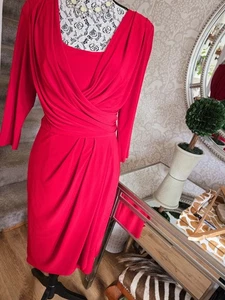 Frank Lyman red pencil dress size UK14 Immaculate! - Picture 1 of 6