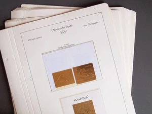 SHARJAH 19682 OLYMPICS, GOLD Collection Perf + Imperf Stamps + Sheets, 23 Pages - Picture 1 of 21