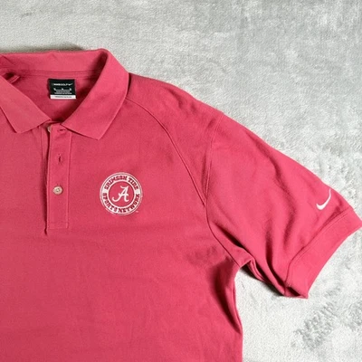 Camisa Polo Y2K Nike Golf Marea Carmesí Alabama Para Hombres Mediana Budlight Logo NCAA Foto 1 de 4