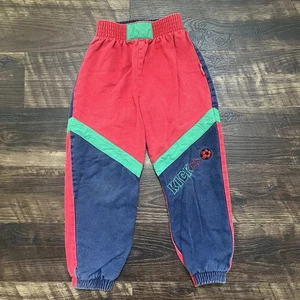 Vintage OshKosh B'Gosh Primary Colorblock Soccer Jogger Jeans Size 6 Kids - Picture 1 of 7
