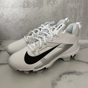 Nike Alpha Menace 4 Shark 'White Metallic Silver' FQ4012-100 Kids Boys Size 4.5Y - Picture 1 of 8