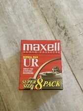 8 Maxell Blank Tapes Audio Cassette Normal Bias UR 60 Minutes Pack SEALED-New FS