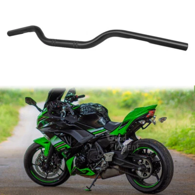 For Kawasaki Ninja 650 R 125 Handlebar 7/8" 22mm Low Rise Drag Handle Bars Black - Image 1 of 4