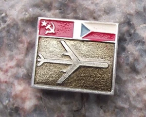 Sowjetische Tschechoslowakei Russische Luftfahrtkooperation Flugzeug Fluggesellschaften Pin Anstecker - Bild 1 von 4