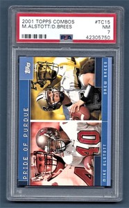 2001 Topps Combos Drew Brees Chargers #TC15 Rookie PSA 7 #42305750