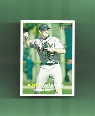 2006 Topps Heritage Card # 461 JUSTIN VERLANDER DETROIT TIGERS EXCEPTIONAL! - Image 1 of 2