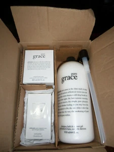 Philosophy Pure Grace Set: 64-fl oz shampoo, 16-fl oz Body Creme,& 4.0 oz Parfum - Picture 1 of 5
