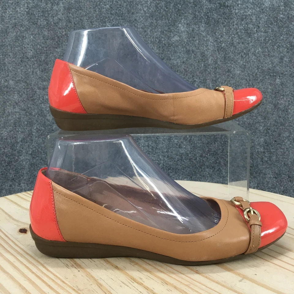 Easy Spirit туфли женщин 6 Esjerin балетки желтовато-коричневый кожаный крышка носок комфорт - Изображение 1 из 4