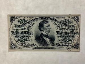 ~FR 1294 25 TWENTY FIVE CENTS THIRD ISSUE - FESSENDEN - FRACTIONAL CURRENCY UNC - Picture 1 of 2
