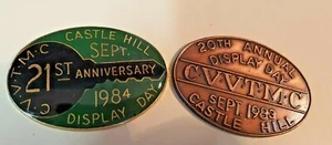 1983 & 1984 CVVTMC Castle Hill Annual Display Day Plaques VINTAGE CAR - Foto 1 di 1