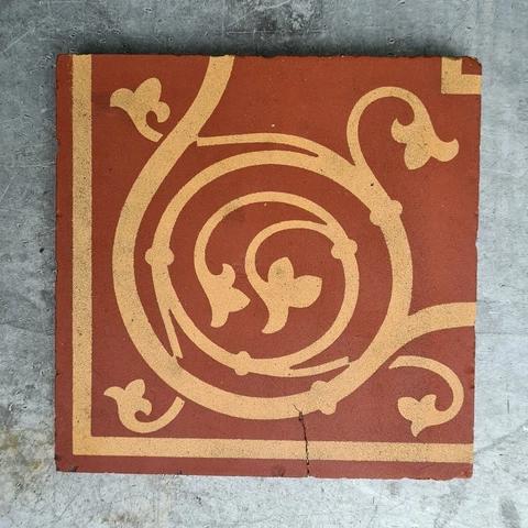 Victorian Arts & Crafts Reclaimed 6"x6" Red Encaustic Tiles By Maw & Co Cover