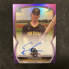 2023 Bowman Chrome Ethan Salas Auto Purple /250 1st Card - Padres CPA-ESS