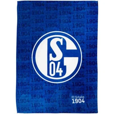 FC Schalke 04 Decke Flanellfleece Logo Fleecedecke 150x200 S04 Fanartikel Shop