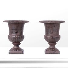 Cast Iron Garden Vase in Pair - 21 cm / 8.2"