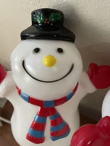 Ashland CHRISTMAS LIGHTED PATH MARKERS 3-Snowman /Blow-mold 8”*NEW IN BOX* - Picture 1 of 12
