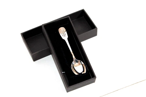 Bottega Veneta Sterling silver espresso spoon .925 4'' spoon Cover