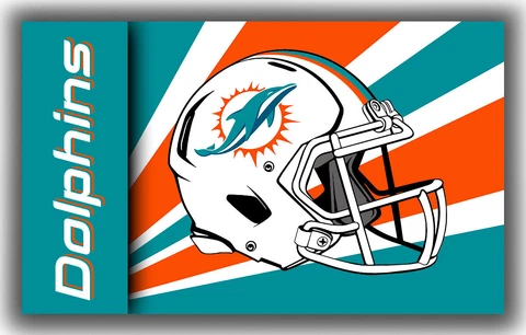 Miami Dolphins Football Team HELMET Memorable Flag 90x150cm3x5ft best Banner Cover