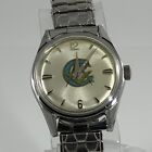 Vintage Masonic Symbol Stainless Steel Watch From 1970S With 17J Swiss Fhf 72
