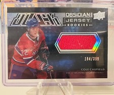 2021-22 UD SPx Black Obsidian Jersey Rookies Cole Caufield /399 #ORJ-CC