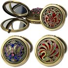 Mini Vintage Hollow Makeup Mirrors Double-sided Round Makeup Mirror  Home Decor
