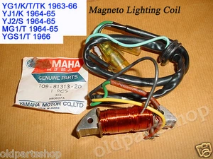 Yamaha YG1 YJ1 YJ2 Lighting Coil NOS YGS1 MG1 MG1T Fly Wheel COIL 109-81313-20 - Picture 1 of 1
