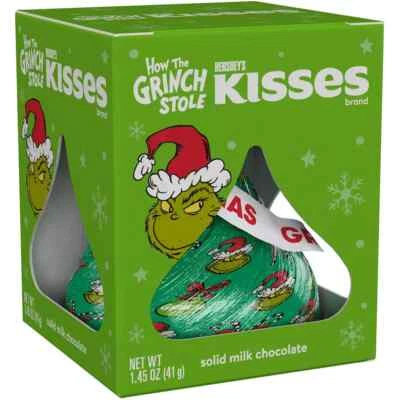Hershey's Kisses Grinch Solid Milk Chocolate MINI Christmas Candy Gift 1.45oz