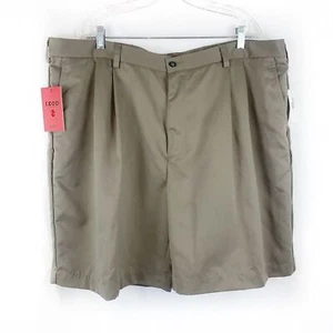 Pantaloncini da golf sportivi di lusso Izod marroni nuovi con etichette, taglia 44 - Foto 1 di 5