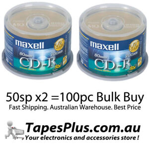 100 Maxell Gold Blank CD-R media 52X CD -R CDR Original Factory Seal CDR CD AP-C