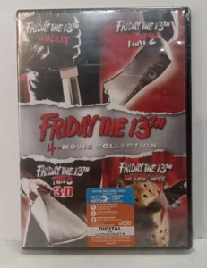 Friday The 13th 4-Movie Collection Part 1/2/3D/4 Final Chapter (DVD, 2011) NEW! - Picture 1 of 2
