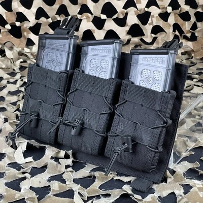 Lancer Tactical Adaptive Hook & Loop AR Triple Magazine Pouch - Negro (CA-1741BN) Foto 1 de 4