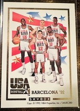1991-92 SkyBox Barcelona Team USA Card Dream Team 1992 Jordan Magic Bird 