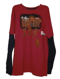 New Boys Hanes Red Long Sleeve Sports Game Day XXL T Shirt 2XL (18) - Picture 1 of 2