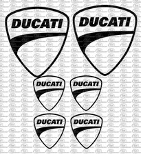 Ducati Logo Motorrad Auto Aufkleber Set 6 Teilig Sponsoren Decals Farbauswahl 