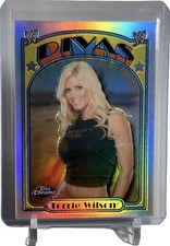 Torrie Wilson 2007 Topps Heritage Chrome WWE Diva Refractor Card 60 W/Top Loader