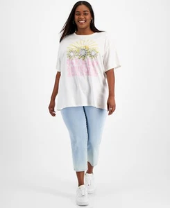 MSRP $29 Grayson Threads Black Trendy Plus Size Hello Sunshine T-Shirt Size 2X - Picture 1 of 1