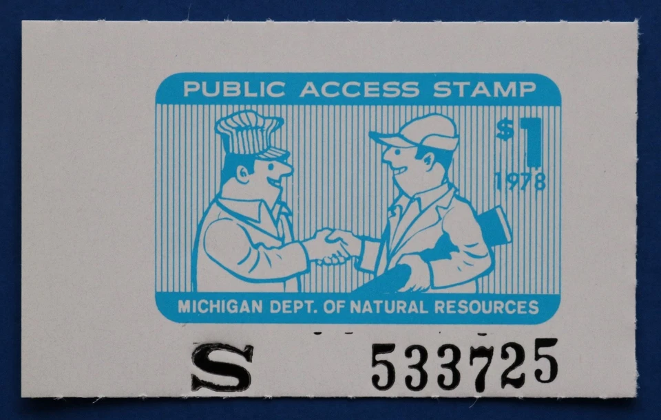 U.S. (MIPA02) 1978 Michigan Public Access Stamp (MNH) - Image 1 of 1