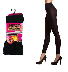 NEW LADIES WINTER THERMAL TOG RATED HEAT MACHINE BRUSHED INSIDE LEGGINGS WARM - Picture 1 of 1