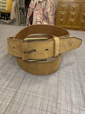 Timberland Hombre Marrón Claro Beige Cuero Genuino Cinturón 44” Se Ajusta 42-46” Foto 1 de 4