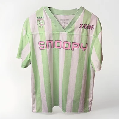 Camiseta Peanuts Snoopy Mujer’s L Gráficos Camisa Charlie Marrón Rosa y Verde Foto 1 de 4