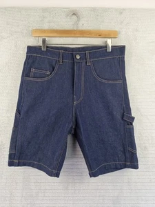 Carhartt Mens Carpenter Style Relaxed Fit Blue Denim Shorts/Jorts 100% Cott W32 - Picture 1 of 17