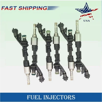 6 peças injetores de combustível FJ1113 para Jaguar F-Type XJ XF 2013-2015 3.0L FX23-9F593-AC - Imagem 1 de 4