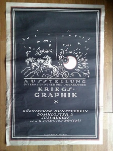 Altes Plakat:Ausstellung Kriegs-Graphik - Kölnischer Kunstverein/Domkloster 1918 - Bild 1 von 10
