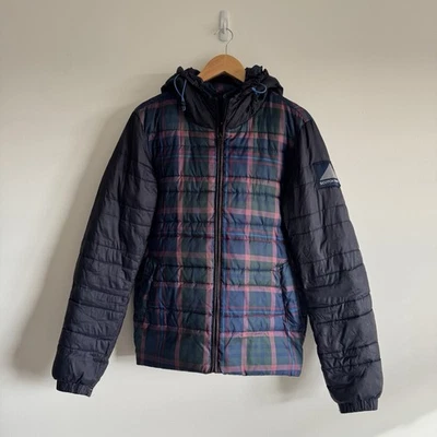 Scotch & Soda Мужская клетку зимняя куртка клетку пуховик теплый изолированный пальто ~ маленький - Изображение 1 из 4