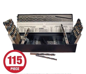 Norseman 115 Piece Jobber Drill Bit Set Fraction-Metric-Numbered NEW MADE IN USA - Picture 1 of 4