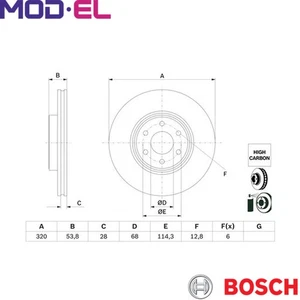 2x BRAKE DISC 0 986 479 H29 FOR MERCEDES-BENZ X-CLASS/Platform/Chassis 3.0L 4cyl - Picture 1 of 8