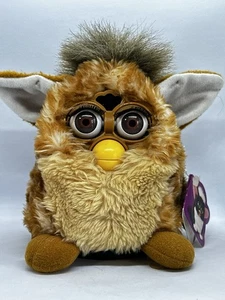Vintage Furby 1998 Giraffe Print Brown Tan 70-800 Tiger Electronics, READ - Photo 1 sur 14