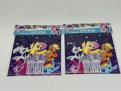 Sacolas de presente de aniversário My Little Pony 8 unidades (x2 = 16 no total) NOVAS LACRADAS - Imagem 1 de 4
