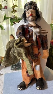 Vintage Hobo Porcelain Clown - Collectable - 16" Original - Picture 1 of 18